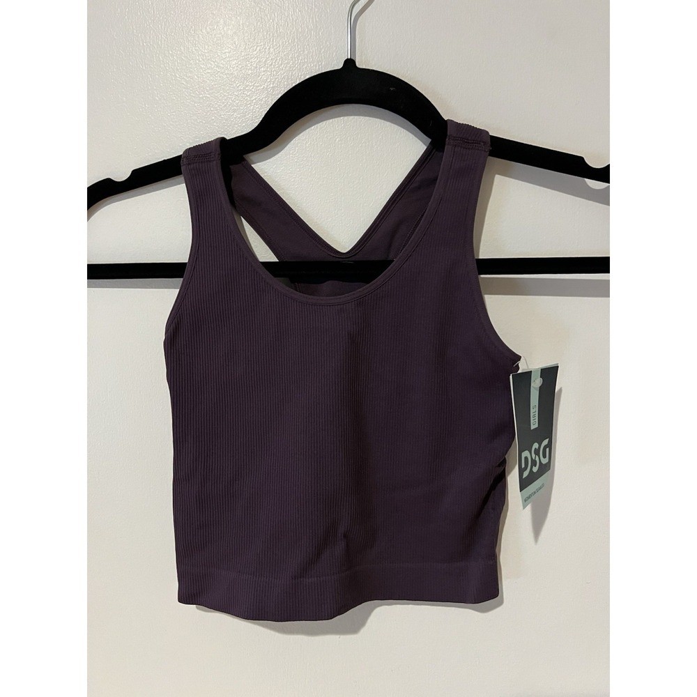 NWT Girls DSG Momentum Seamless Bra Tank Purple Raisin Youth‎ XS Built In Bra
